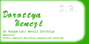 dorottya wenczl business card